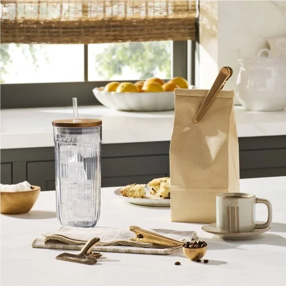 5oz Modern Stripe Stoneware Espresso Cup & Saucer Serene Green - Hearth & Hand - Picture 2 of 4